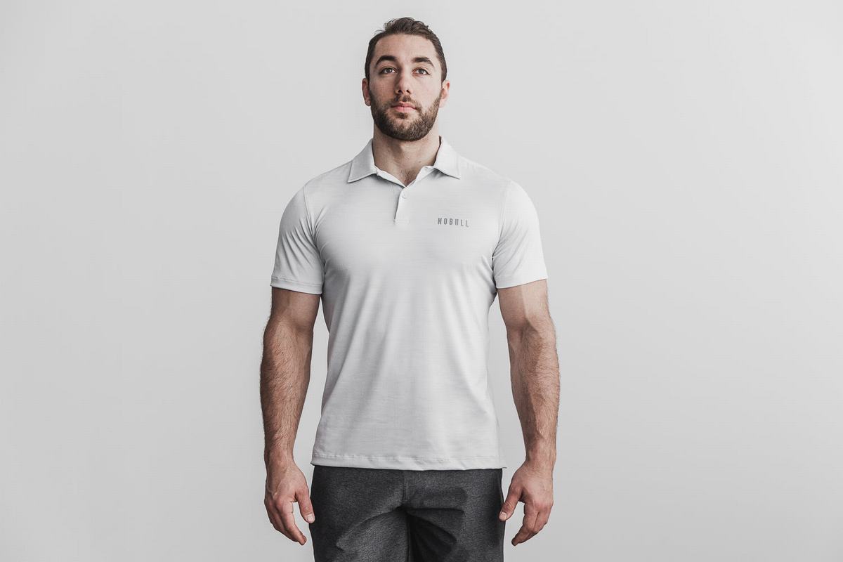 Nobull Lightweight Textured Polo Men's T Shirts Camo | Australia (GT5147)